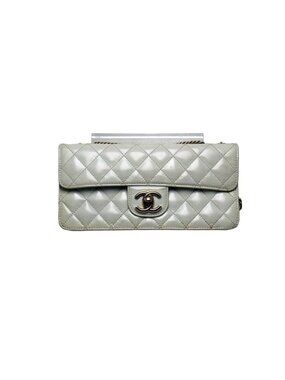 Chanel 12 Quilted GD Enamel Leather Shoulder Bag